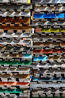 Stacked pallets