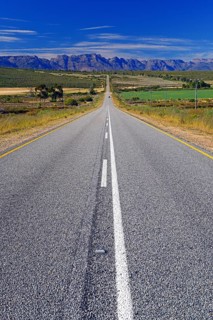 Dead straight road