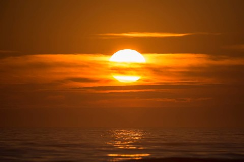 Sunset over the North Sea