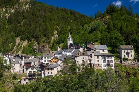 View of the village of Fusio