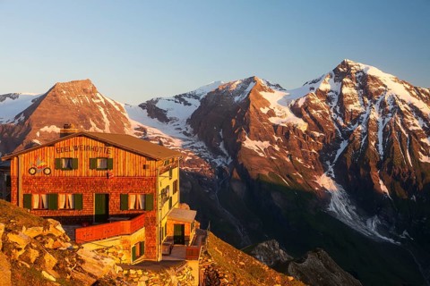 The Edelweisshuette refuge on Mt Edelweissspitze