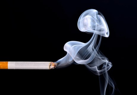 Cigarette with smoke