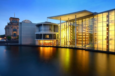 Reichstag building and the Paul Loebe House