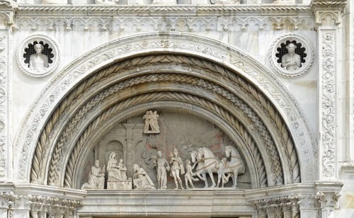 Statues above the entrance portal