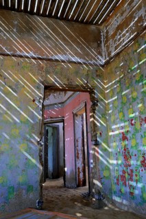 Abandoned building in the former diamond mining town