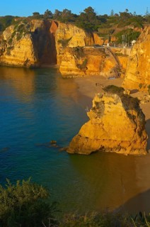 Cliffs at the Praia da Dona Ana beach