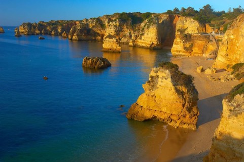 Cliffs at the Praia da Dona Ana beach