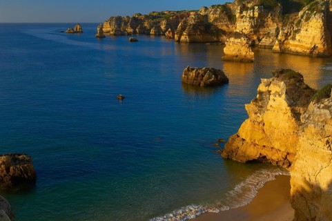 Cliffs at the Praia da Dona Ana beach