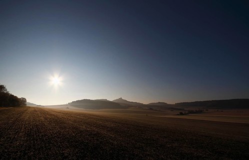 Backlit landscape