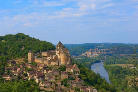 Townscape with Castelnaud Castle