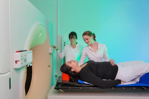 Positioning a patient in a computed tomography