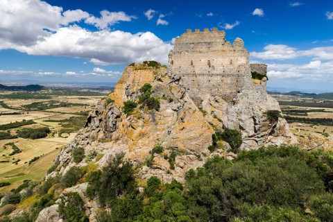 The ruins of the fortress Castello di Acquafredda