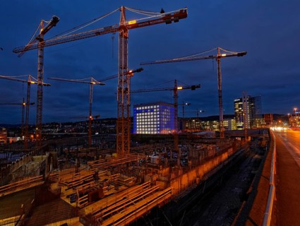 Construction site of the ECE shopping and office centre 'Milaneo' at Stuttgart central station