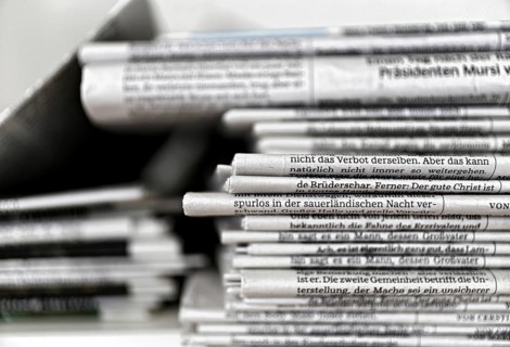 Stack of newspapers