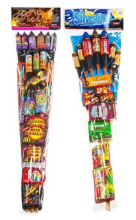 Various rocket fireworks