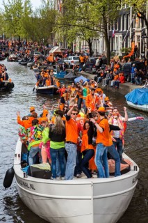 Boat parade on Queen's Day