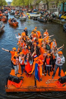 Boat parade on Queen's Day