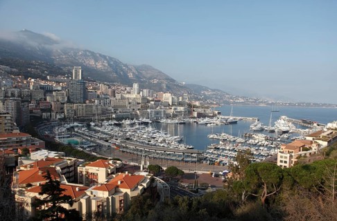 View from above over the harbour