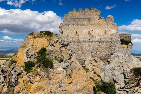 The ruins of the fortress Castello di Acquafredda