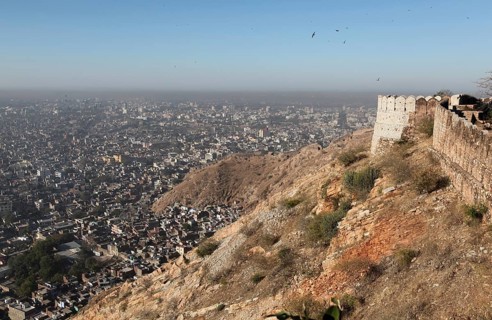 View from Nahargarh Fort on the city