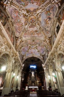 The baroque pilgrimage church of Santa Maria del Monte with the black Madonna on the Sacro Monte di Varese