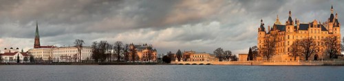 Burgsee lake with Schloss Schwerin Castle