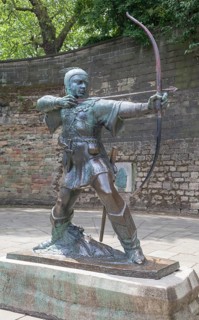 Robin Hood statue at Nottingham Castle