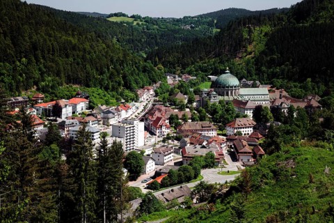 View of the town with the cathedral from the Weissenstein vantage point