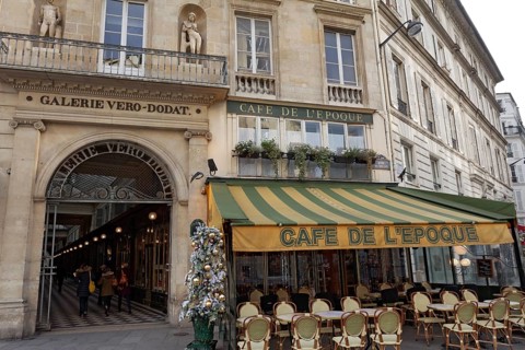 Entrance to the historic Galerie Vero-Dodat shopping arcade