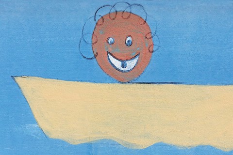 Sun-tanned child