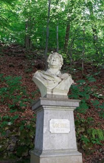 Goethe monument on the Goethe hiking trail