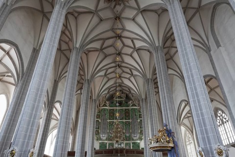 Vaulted ceilings and Sun Organ by Eugenio Casparini