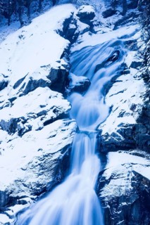 Krimml Waterfalls in winter