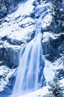 Krimml Waterfalls in winter