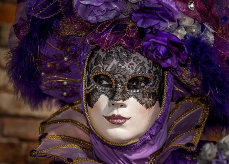 Masked woman at the Carnival in Venice