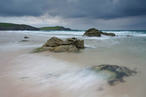 Dark clouds on the coast