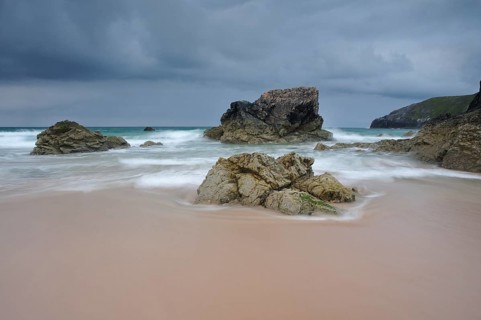 Dark clouds on the coast