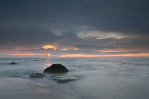 Dramatic cloudy sky at sunset