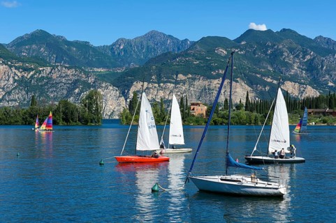 Sailing boats on Lake Garda