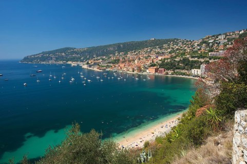 Town with beach on the Cote d'Azur