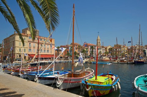 Harbour with historic boats