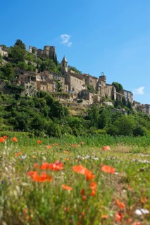 View towards the village of Montbrun-les-Bains