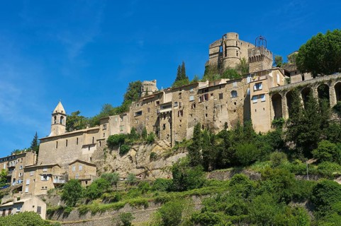 View towards the village of Montbrun-les-Bains