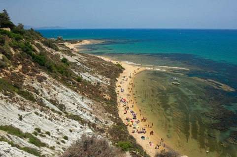 Coast seen from the cliffs of Scala dei Turchi