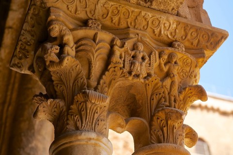 Ornate columns of the cloister