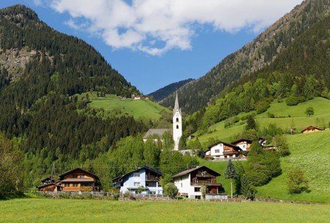 View over a village