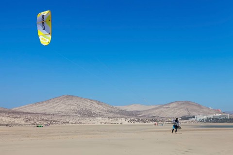 Kitesurfer on the beach