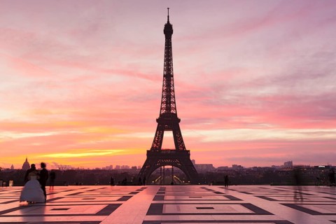 Trocadero with the Eiffel Tower