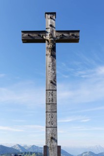 Summit cross on Zwoelferhorn Mountain