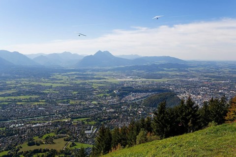 View from the Gaisberg Mountain Road towards Salzburg